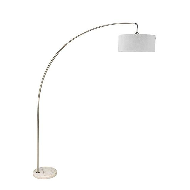 Jess Brushed Steel Arch Lamp - Marjories Furniture (Las Vegas, NV)