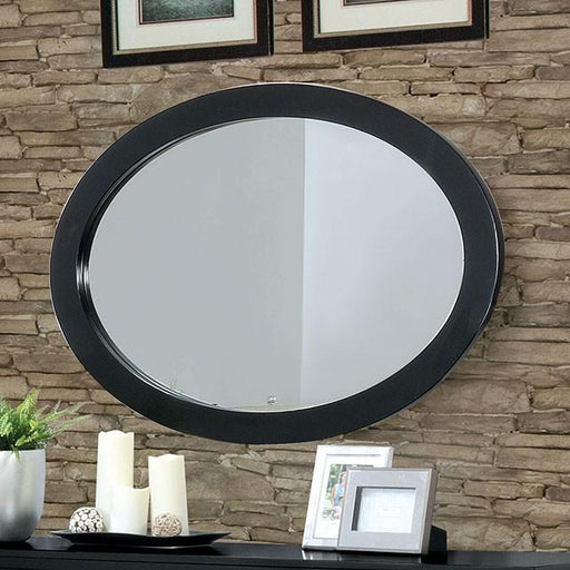 LENNART II Black Oval Mirror - Marjories Furniture (Las Vegas, NV)