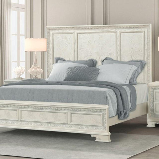 Stella Mia 4 Pc 5 Pc Queen Bedroom Set White - Marjories Furniture (Las Vegas, NV)