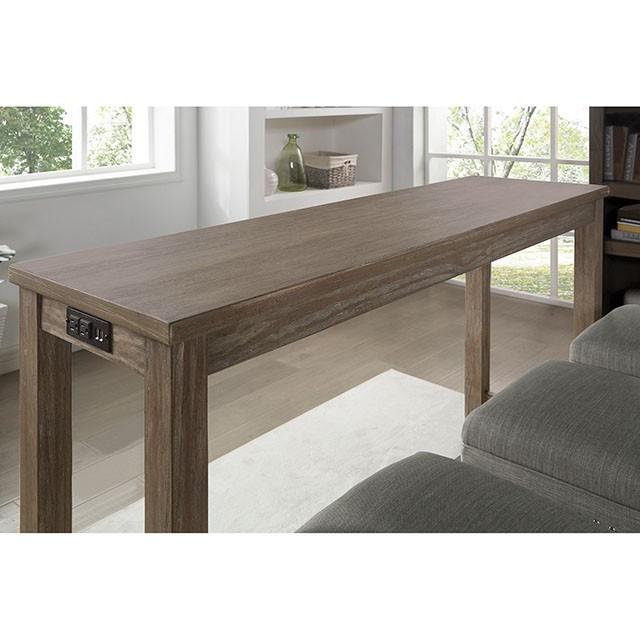 CAERLEON 4 Pc. Counter Ht. Table Set, Wire-brushed Gray - Marjories Furniture (Las Vegas, NV)