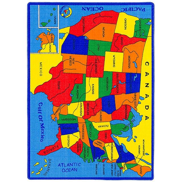 ABBEY Us Map 5' X 8' Area Rug - Marjories Furniture (Las Vegas, NV)