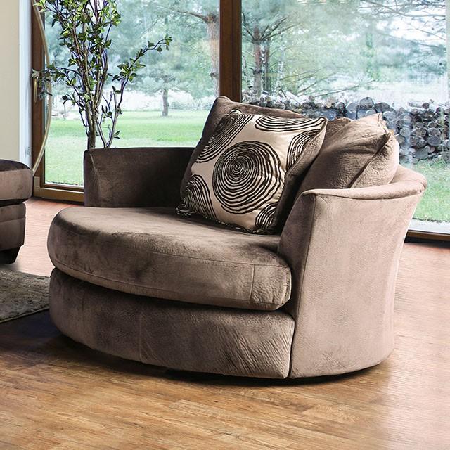 Bonaventura Brown Swivel Chair - Marjories Furniture (Las Vegas, NV)