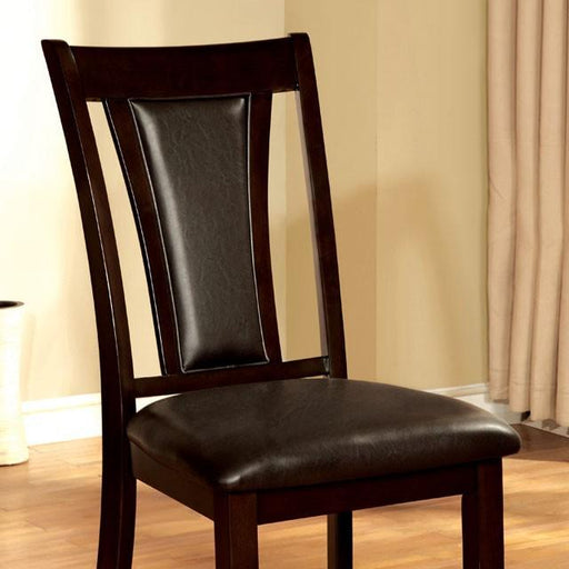 BRENT Dark Cherry/Espresso Side Chair (2/CTN) - Marjories Furniture (Las Vegas, NV)