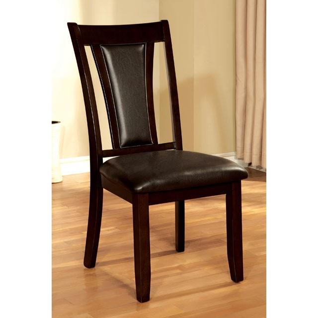 BRENT Dark Cherry/Espresso Side Chair (2/CTN) - Marjories Furniture (Las Vegas, NV)