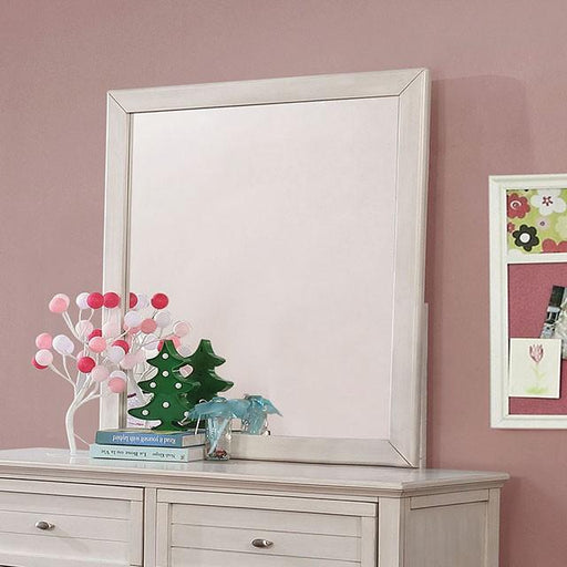 Brogan Antique White Mirror - Marjories Furniture (Las Vegas, NV)
