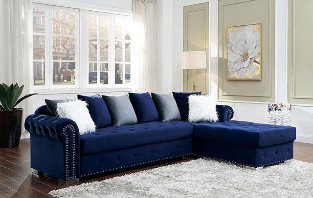 WILMINGTON Sectional, Blue - Marjories Furniture (Las Vegas, NV)