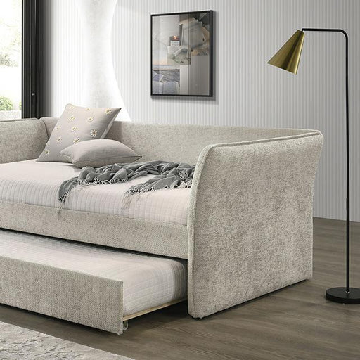 Yuri Twin Daybed w/ Trundle Beige - Marjories Furniture (Las Vegas, NV)