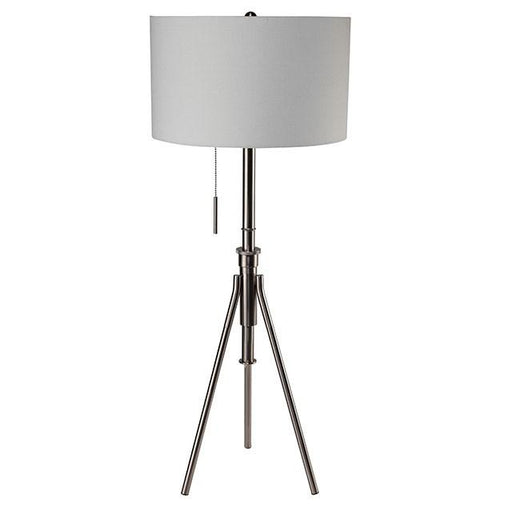 Zaya Brushed Steel Floor Lamp - Marjories Furniture (Las Vegas, NV)