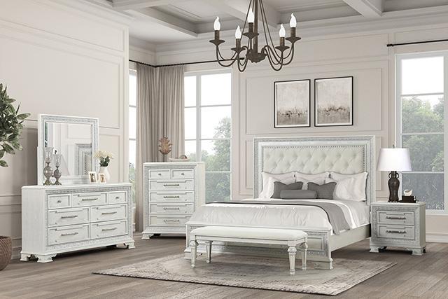 Stella Mia Bed White & White - Marjories Furniture (Las Vegas, NV)
