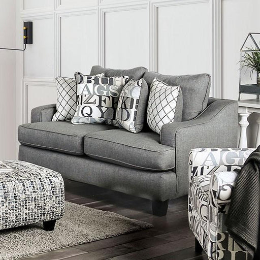 Verne Bluish Gray Love Seat - Marjories Furniture (Las Vegas, NV)