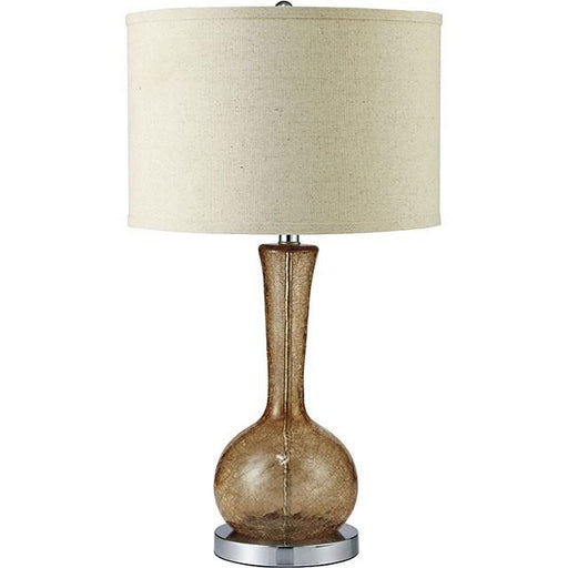 Rachel Amber 15"H Glass Amber Table Lamp - Marjories Furniture (Las Vegas, NV)