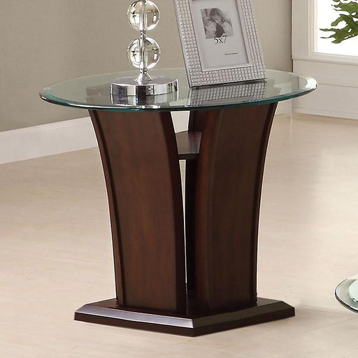 MANHATTAN IV Dark Cherry End Table, Brown Cherry - Marjories Furniture (Las Vegas, NV)