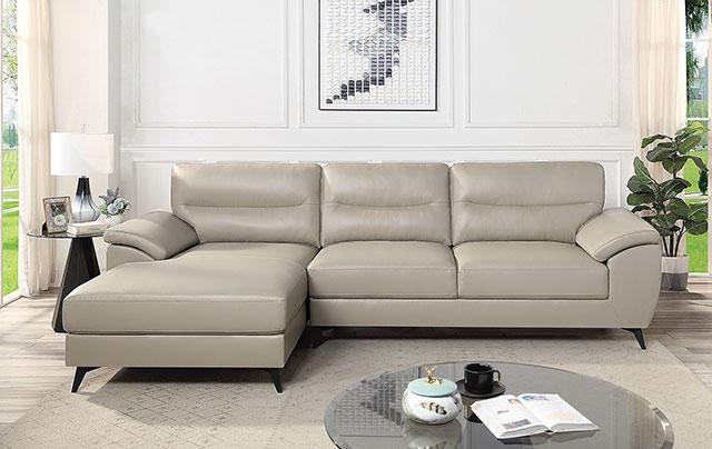 MOHLIN Sectional, Taupe - Marjories Furniture (Las Vegas, NV)