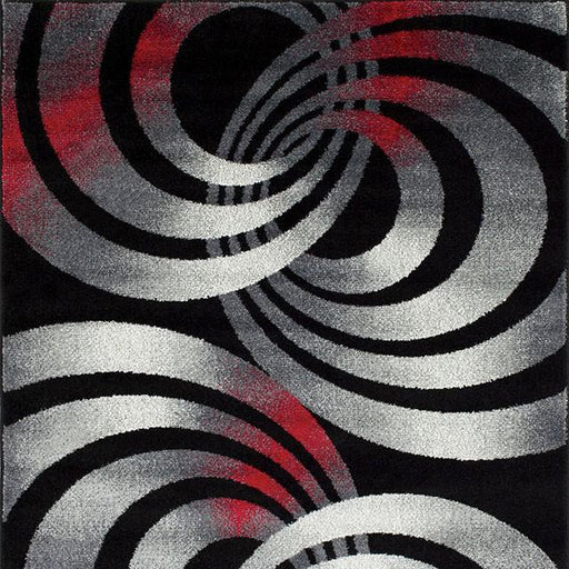 Serang Gray/Red 5' X 7' Area Rug - Marjories Furniture (Las Vegas, NV)