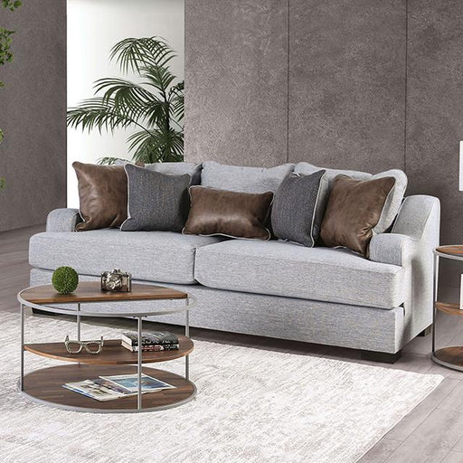 SKYLINE Sofa, Light Gray/Brown - Marjories Furniture (Las Vegas, NV)