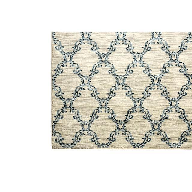 Acanthus Light Gray/Blue Small & Medium 5' X 8' Area Rug - Marjories Furniture (Las Vegas, NV)