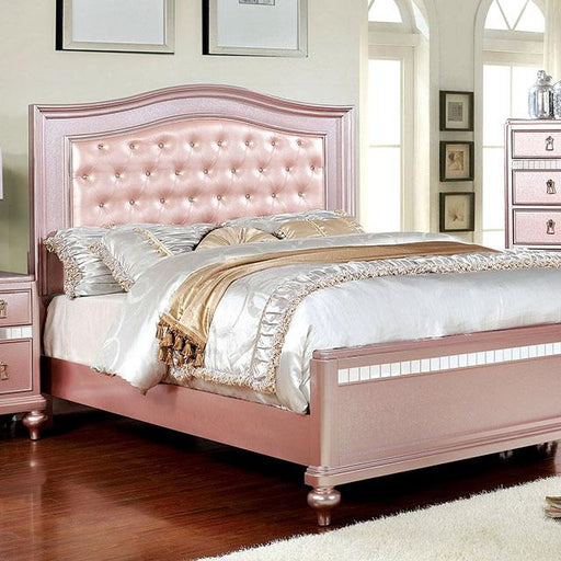 Ariston Rose Gold Full, Twin & Queen Bed - Marjories Furniture (Las Vegas, NV)