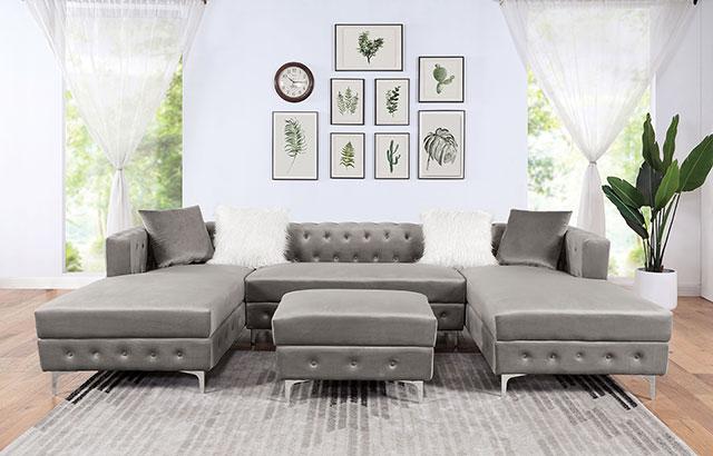 CIABATTONI Sectional, Gray - Marjories Furniture (Las Vegas, NV)