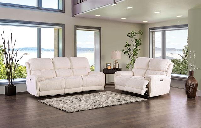 MORCOTE Power Loveseat, Beige - Marjories Furniture (Las Vegas, NV)