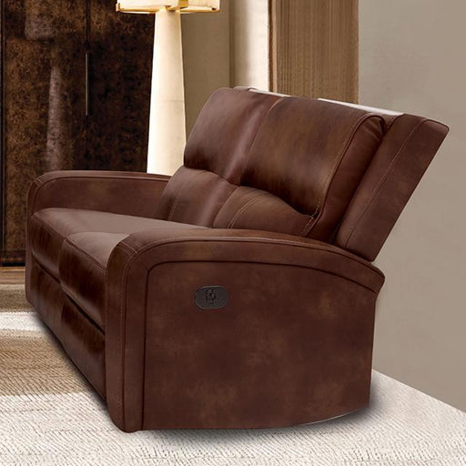 SOTERIOS Power Loveseat, Medium Brown - Marjories Furniture (Las Vegas, NV)