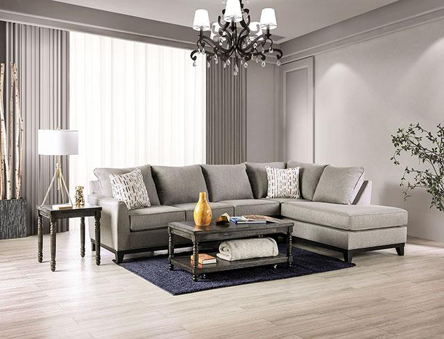 LANTWIT Sectional, Light Gray - Marjories Furniture (Las Vegas, NV)