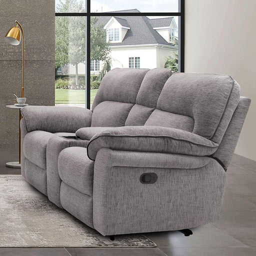 JOSIAS Loveseat, Light Gray Fabric - Marjories Furniture (Las Vegas, NV)