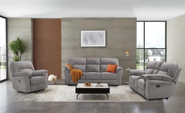 JOSIAS Loveseat, Light Gray Fabric - Marjories Furniture (Las Vegas, NV)