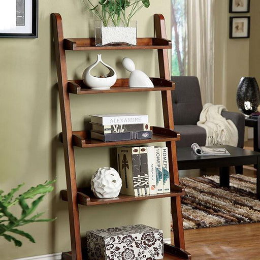 Lugo Antique Oak Ladder Shelf - Marjories Furniture (Las Vegas, NV)