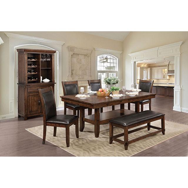 MEAGAN I Brown Cherry Dining Table - Marjories Furniture (Las Vegas, NV)