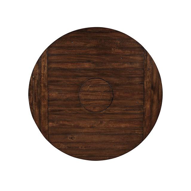 MEAGAN II Brown Cherry Round Counter Ht. Table - Marjories Furniture (Las Vegas, NV)