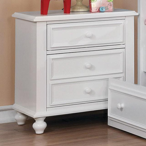 OLIVIA White Night Stand - Marjories Furniture (Las Vegas, NV)