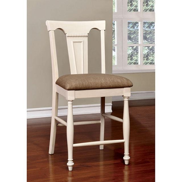 SABRINA Off White/Cherry Ctr.Ht. Chair, Cherry & White (2/CTN) - Marjories Furniture (Las Vegas, NV)