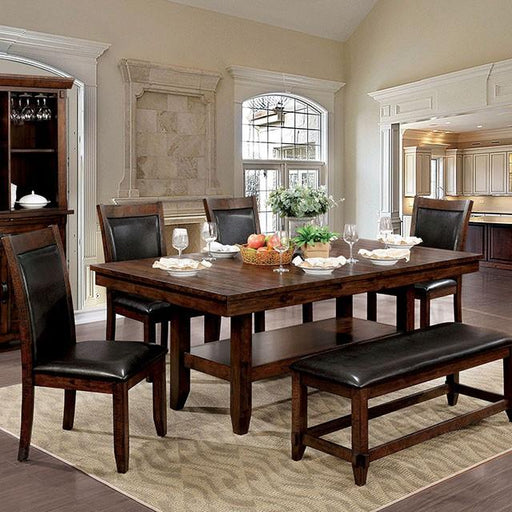 MEAGAN I Brown Cherry Dining Table - Marjories Furniture (Las Vegas, NV)