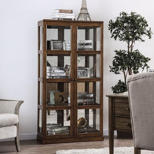 Vilas Oak Curio Cabinet - Marjories Furniture (Las Vegas, NV)