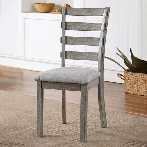 LAQUILA Side Chair (2/CTN), Gray - Marjories Furniture (Las Vegas, NV)