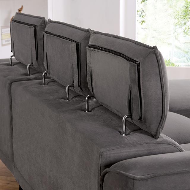 NAPANEE Sectional, Dark Gray - Marjories Furniture (Las Vegas, NV)