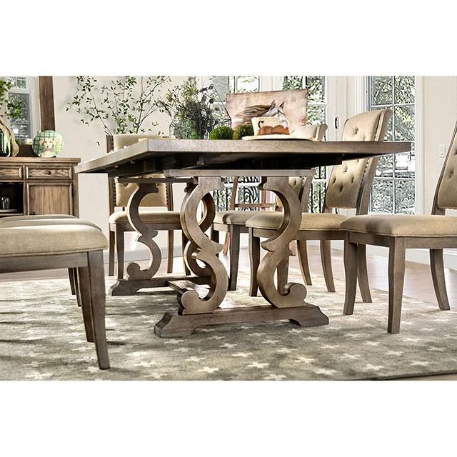 Patience Rustic Natural Tone Dining Table - Marjories Furniture (Las Vegas, NV)
