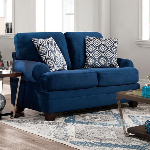 WALDSTONE Loveseat, Navy - Marjories Furniture (Las Vegas, NV)