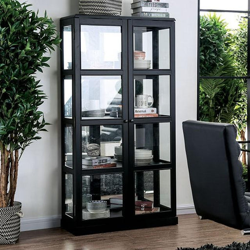 Vilas Black Curio Cabinet - Marjories Furniture (Las Vegas, NV)