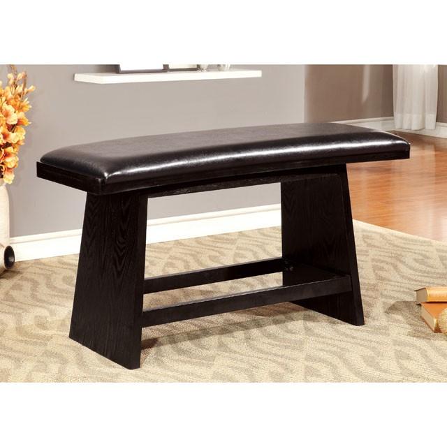 HURLEY Black Counter Ht. Bench - Marjories Furniture (Las Vegas, NV)