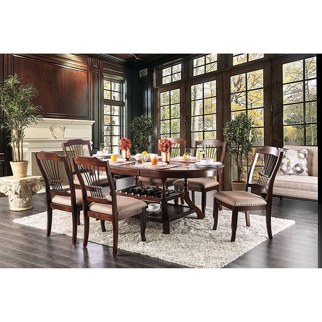 Jordyn Brown Cherry Dining Table - Marjories Furniture (Las Vegas, NV)