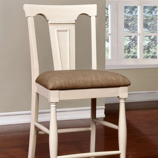 SABRINA Off White/Cherry Ctr.Ht. Chair, Cherry & White (2/CTN) - Marjories Furniture (Las Vegas, NV)