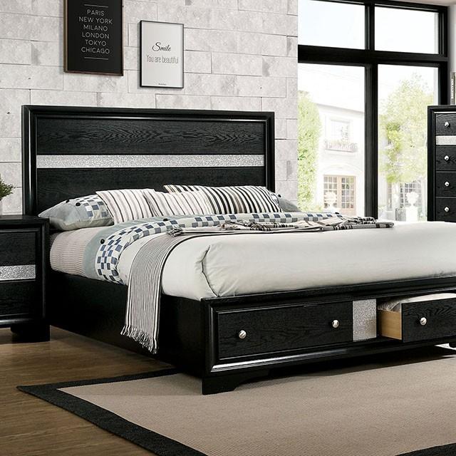 CHRISSY E.King, Full, & Queen Bed White, Grey, & Black - Marjories Furniture (Las Vegas, NV)