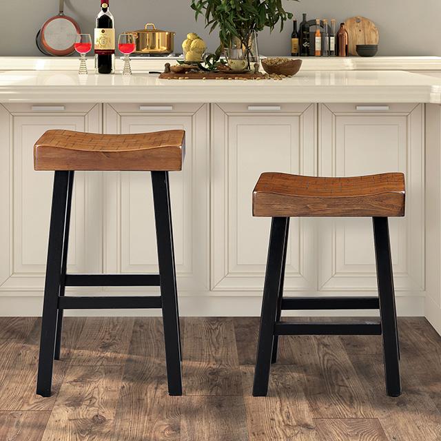 Biasca 29" Stool (2/CTN) White, Brown, & Black - Marjories Furniture (Las Vegas, NV)