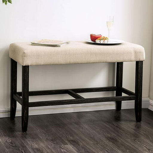 Brule Counter Height Bench Ivory - Marjories Furniture (Las Vegas, NV)