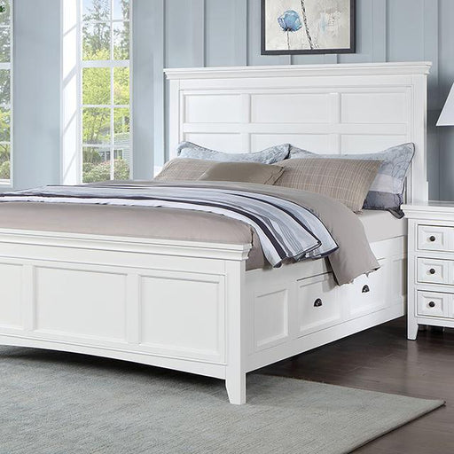 CASTILE Cal.King, E.King, Full, Queen, & Twin Bed, White, Pink, & Grey - Marjories Furniture (Las Vegas, NV)