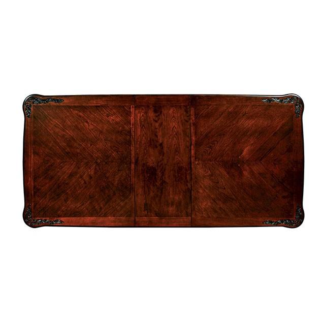 ELANA Brown Cherry Dining Table w/ 18" Butterfly Leaf - Marjories Furniture (Las Vegas, NV)