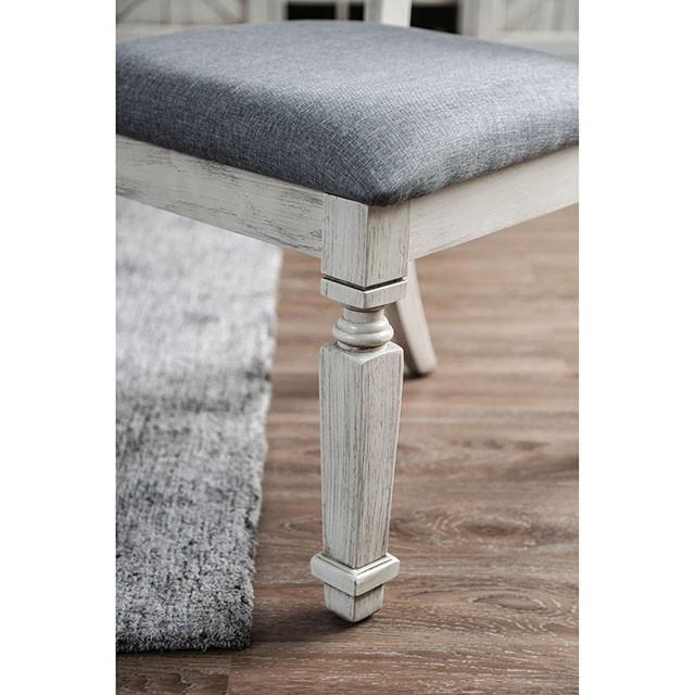 Georgia Antique White/Gray Dining Table - Marjories Furniture (Las Vegas, NV)