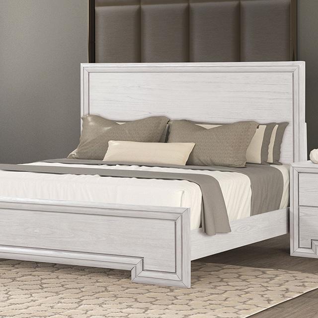 Basilone E.King Bed - Marjories Furniture (Las Vegas, NV)