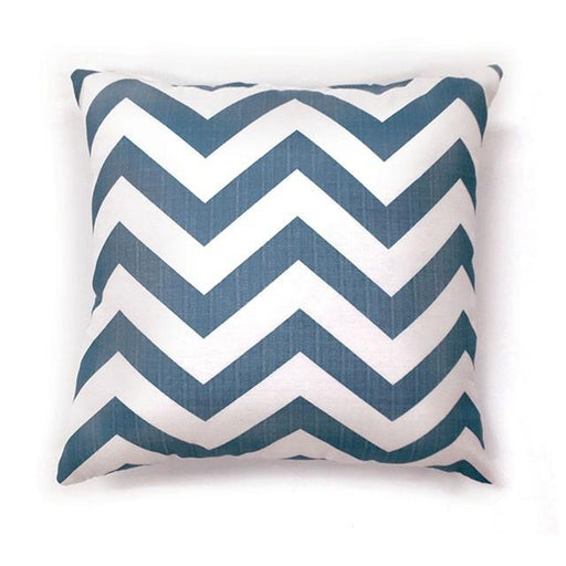 ZOE 18" X 18" Pillow, Blue Chevron (2/CTN) - Marjories Furniture (Las Vegas, NV)